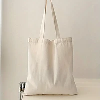 Simple and Casual Solid Color Canvas Material Large Capacity Women's Handheld Shoulder Bag for Shopping and Travel - Image 5