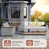 Patio Furniture Sets, （4/5/6/7）-Piece Wicker Sofa Set, with Outdoor Patio Cushions & 5.9" Wider Wood Armrest 5