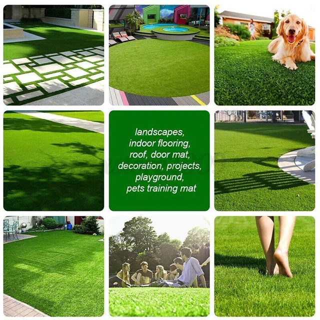 Pe + Pp Spring Grass Mesterséges Gyepszegény Szőnyeg Gombok Erkélykert Kész Gyep 50X200Cm Méteres Termékek Pet Terület/Lakossági - Image 2