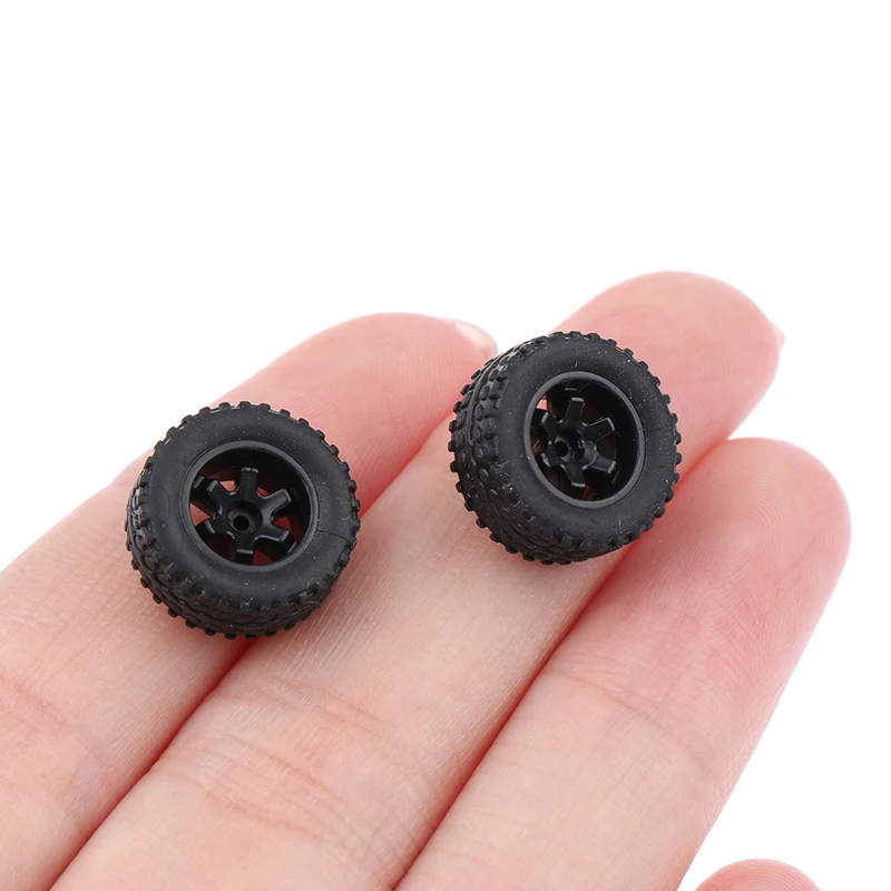 1Set DIY Racing Vehicle Toys 1:64 Car Wheels For Rubber Tire With Wheel Axle Model Modified Part 4