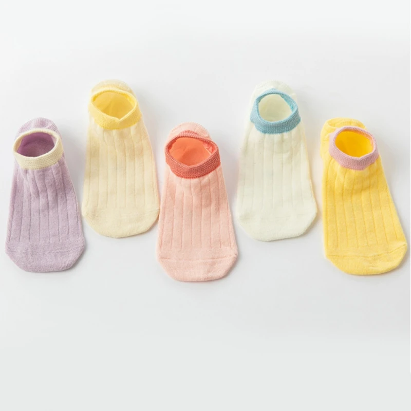 가을 여름 패션 어린이 양말, 메쉬 코튼 양말, 소년 소녀 양말, 3-12 세 어린이 캐주얼 보트 양말, 5 켤레/로트