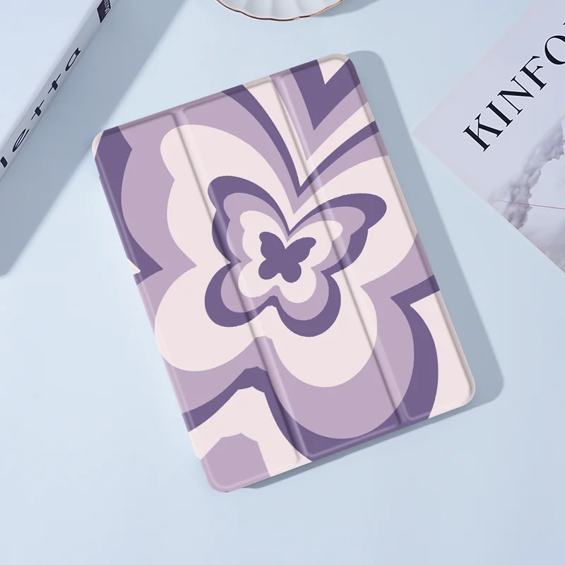 Butterfly Design Tablet Case with Pen Holder