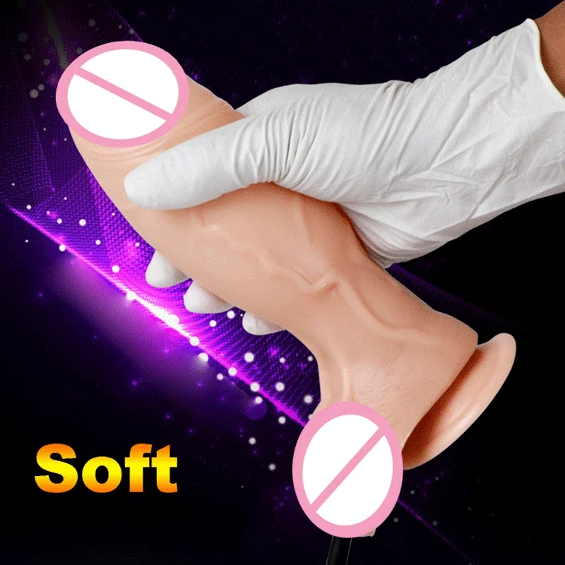 Inflatable Dildo Thickening Big Penis Anal Dilator Men Prostate Massager Women Vaginal Dilator Masturbator