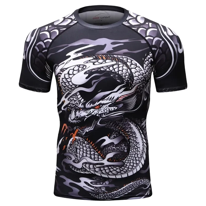 

New Summer Shirt Short Sleeve Funny 3D Print Jiu Jitsu T Shirts Men Fitness Quick Dry Oversized Clothing