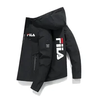 سترة بيسبول بغطاء للرأس بسحاب عالي الجودة مطبوعة لعام 2025 للرجال، سترة بأربعة خريف، سترة عصرية بسحاب مقاومة للرياح للرجال، كاجوال 1