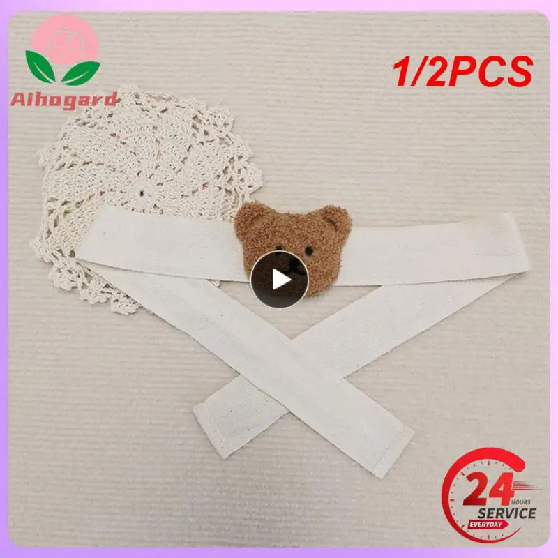 

1/2PCS Cartoon Embroidery Bear Curtain Binding Strap Cotton Tie Rope Curtain Buckle Mosquito net Tie Rope Hoom Decor 82CM