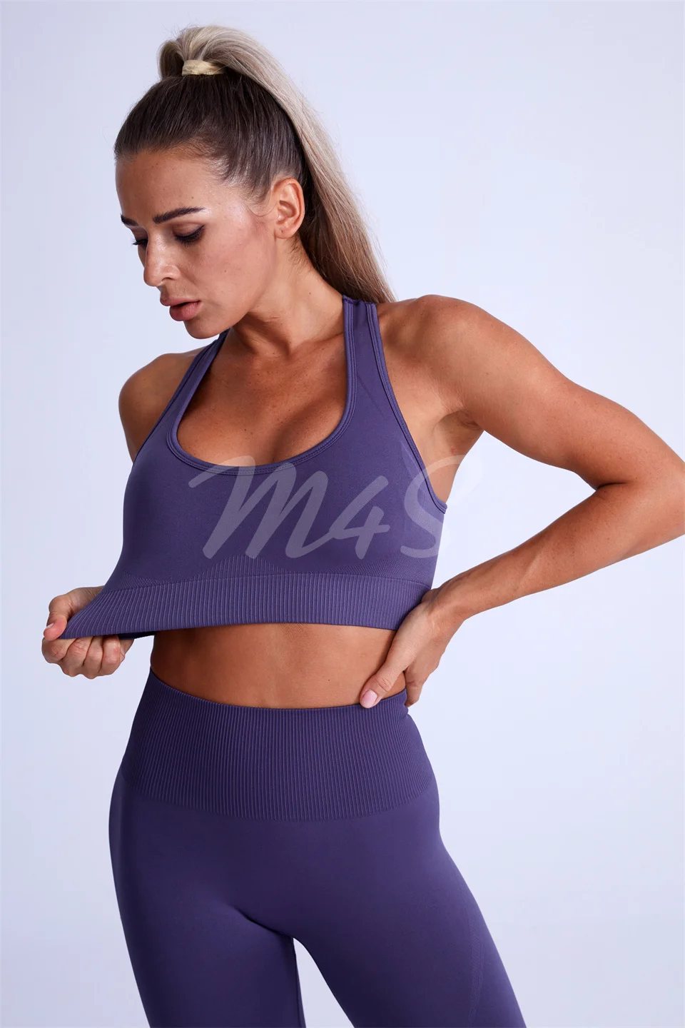 2 stück Yoga Sets Ensemble Weibliche Frauen Gym Kleidung Nahtlose Workout Set Fitness Trainingsanzug Set Sportswear Set Crop Top Leggings