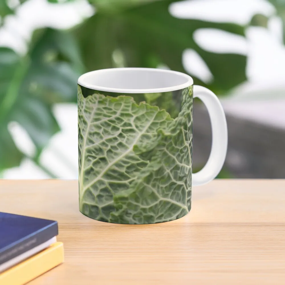 

Big green savoy cabbage with first leaves detached like a cauliflower Coffee Mug Funnys Beautiful Teas Cups Ceramic Mug