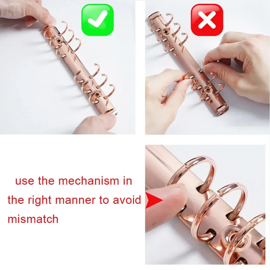 Moterm A8 Size Metal Spiral Rings Binder Clip 5 holes With 2 Pairs of Screw For Diary Notebook Planner Binder Clip File Folder 2