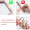 Moterm A8 Size Metal Spiral Rings Binder Clip 5 holes With 2 Pairs of Screw For Diary Notebook Planner Binder Clip File Folder 2