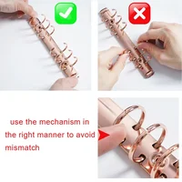 Moterm A8 Size Metal Spiral Rings Binder Clip 5 holes With 2 Pairs of Screw For Diary Notebook Planner Binder Clip File Folder 2