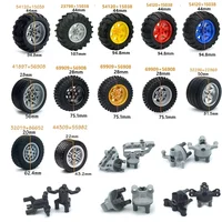 Construction Building Blocks Wheel Hub Technical Tire DIY Bricks Car Truck 69909 56908 32019 86652 56908 45982 41897 56908 54120 1