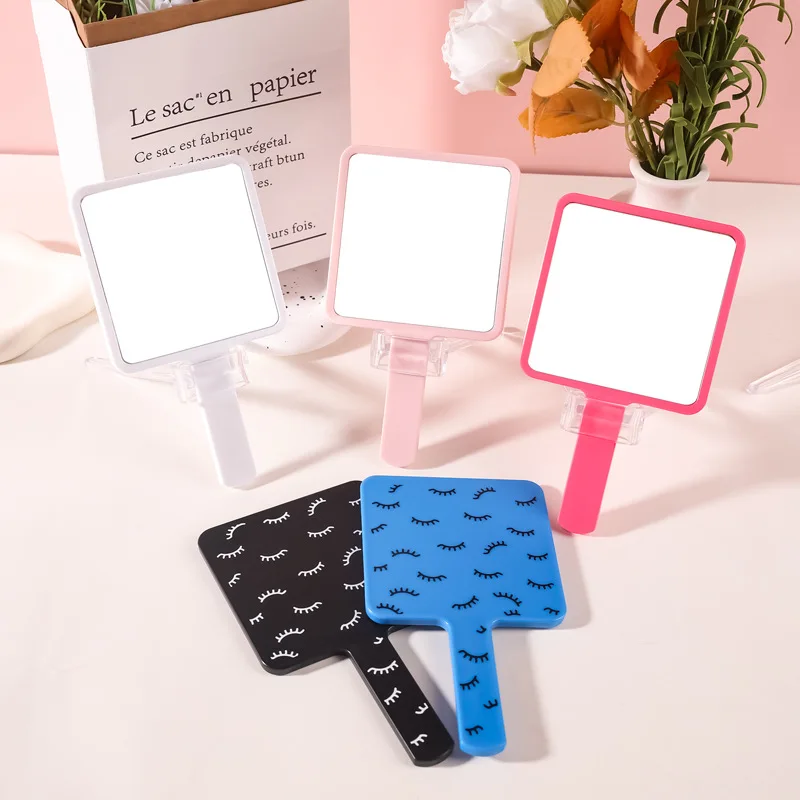 Makeup Mirror 1Pc Handheld Square Female Portable Cosmetic Beauty Tools Vanity Desktop Make Up Mirror Tools 거울 makeup mirror