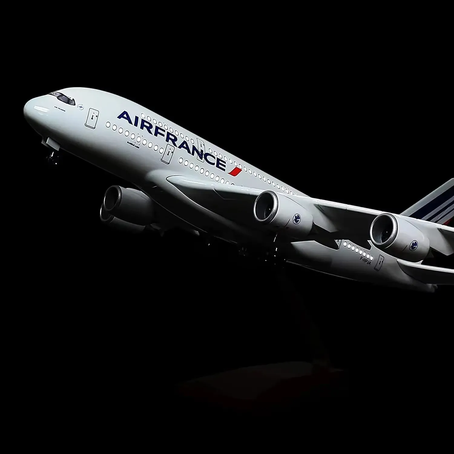 에어버스 A380 항공기의 정교한 소장용 미니어처