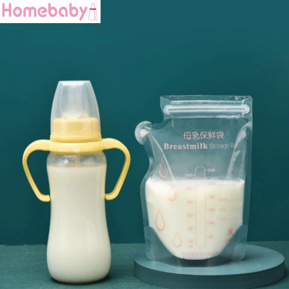 

30Pcs Breast Milk Storage Fresh Bags 250ML Safe BPA Free Milk Storage & Freezing Bag Container for Baby Infants Newborn