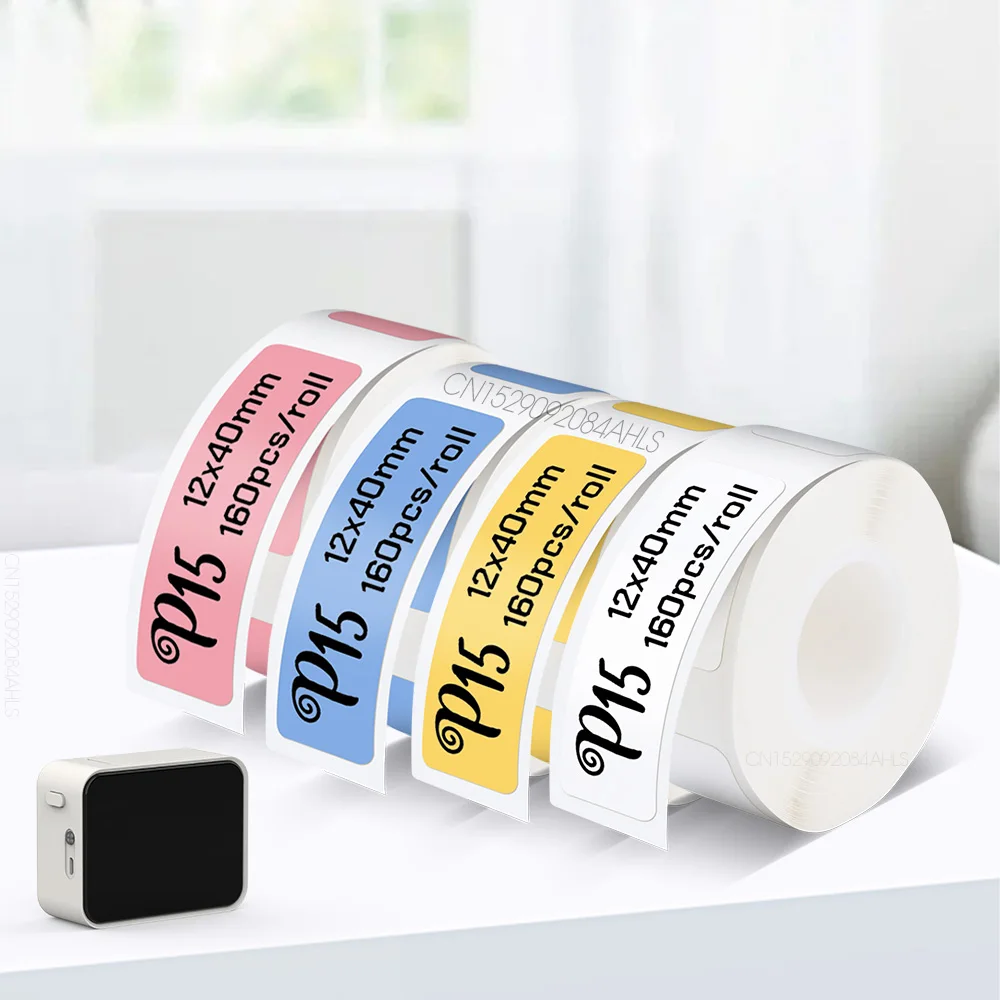 label sticker P15 Label Paper Roll Adhesive for Marklife P15 P12 Q30 Q30S Label Printer 15*30mm 15*50mm Transparent Tape