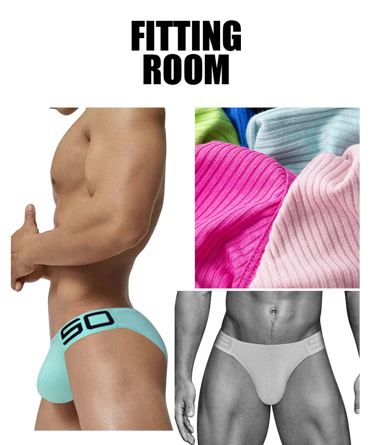 Description Picture 3 of itemCMENIN Cotton Sexy Men's Panties Breathable Sports Fitness Male Underpants Sissy Slips Bikini Man Briefs High Cut Men Underwear