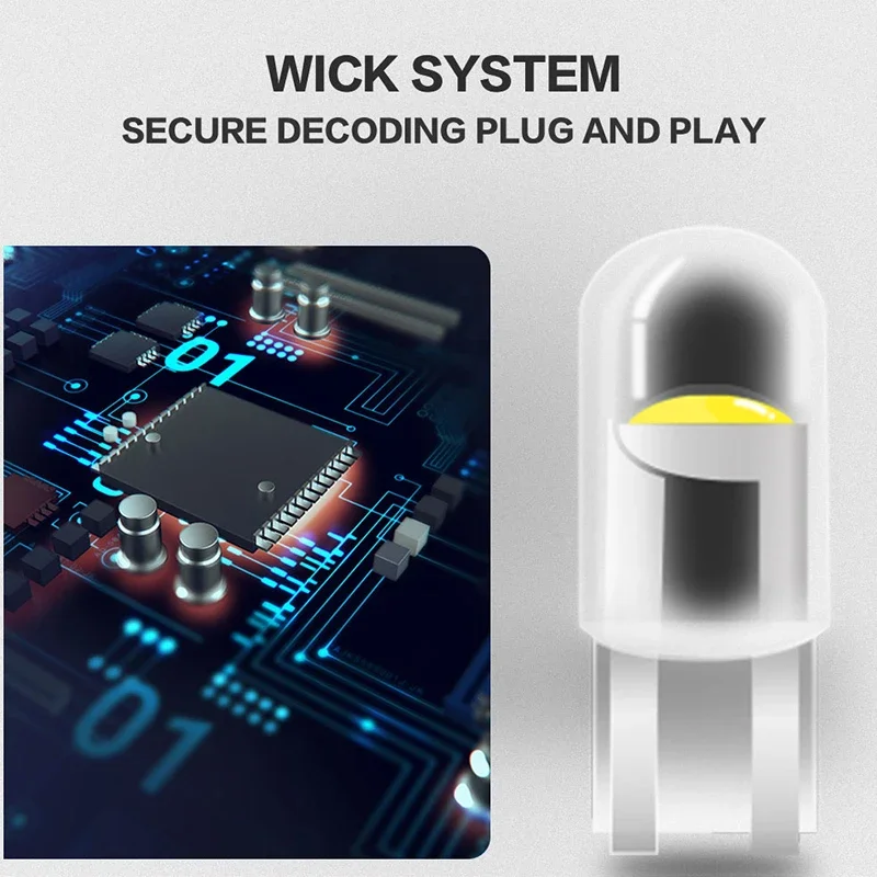 LED car lights 10PCS T10 W5W COB LED Bulbs Car Wedge Parking Lights Auto License Plate Lamps Dome Read Lights 12V Universal