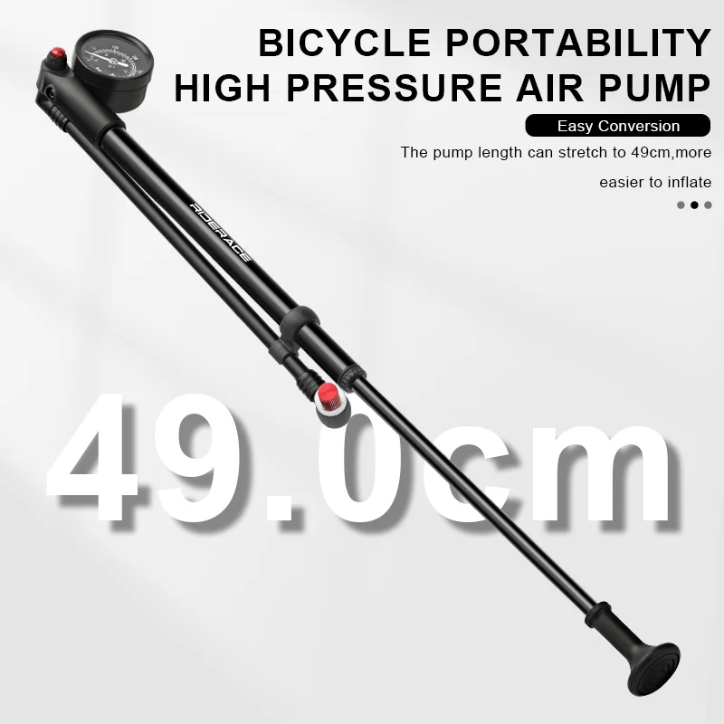 Portable Bike Pump with Gauge 3