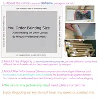 Mintura,5 Pcs,Hand-Painted Autumn Golden Lily Flower Oil Painting On Canvas,Abstract Art Wall Picture For Living Room Home Decor 6