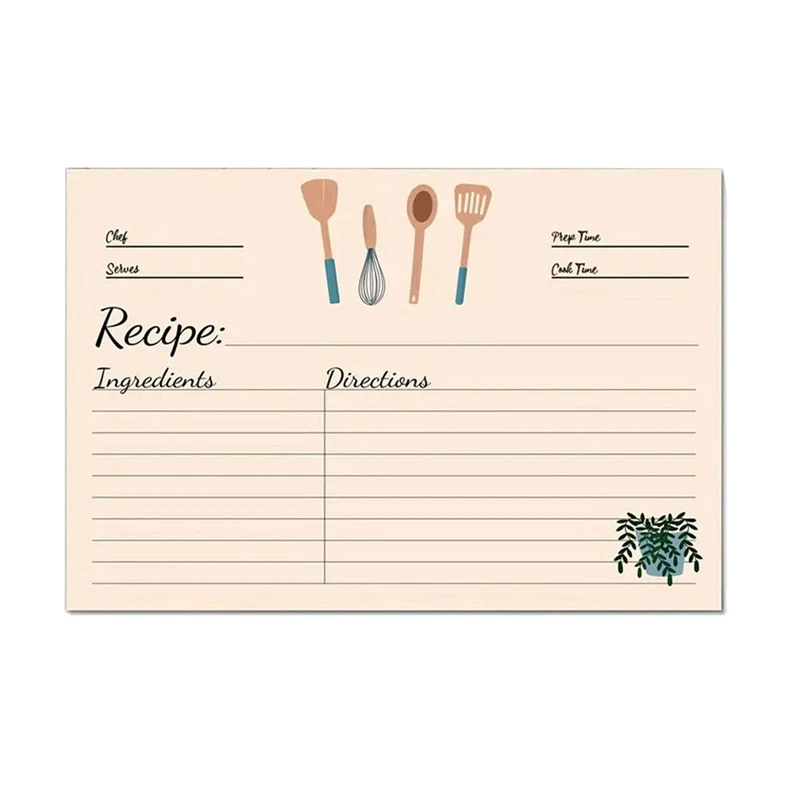 3D Pop Up Card Recipe Cards Set 4X6inches 100 Double Sided