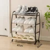 4 Layers Simple Shoe Rack Wear Resistant PP Material Storage Rack Elevated Design Modern Minimalism Shoe Organizer and Storage 1