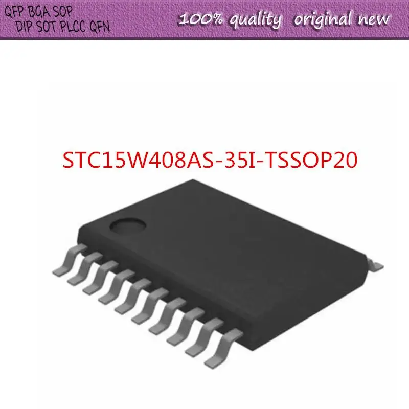 

NEW 10PCS/LOT STC15W408AS-35I-TSSOP20 STC15W408AS-35I 15W408AS-35I-TSSOP20