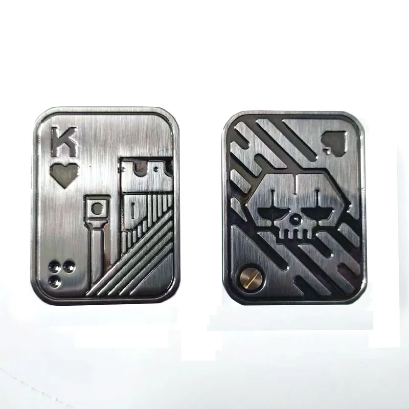 Metal Pushing Card EDC Fingertips Papa Brand Gyro Fidget Toys Poker AK King Antistress Push Cards Office Toy Gift for Adults