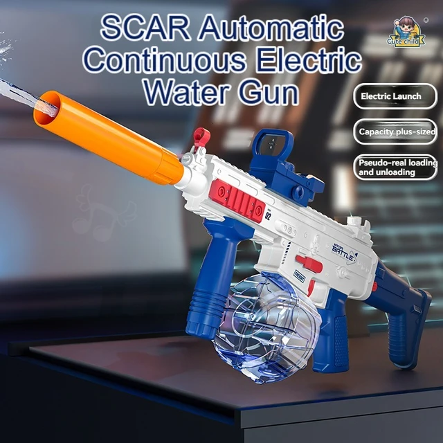 New Water Gun Fully Automatic Shooting Toy Summer M416 Water Gun Battle Beach Outdoor Entertainment Children's and Adult Toys 1