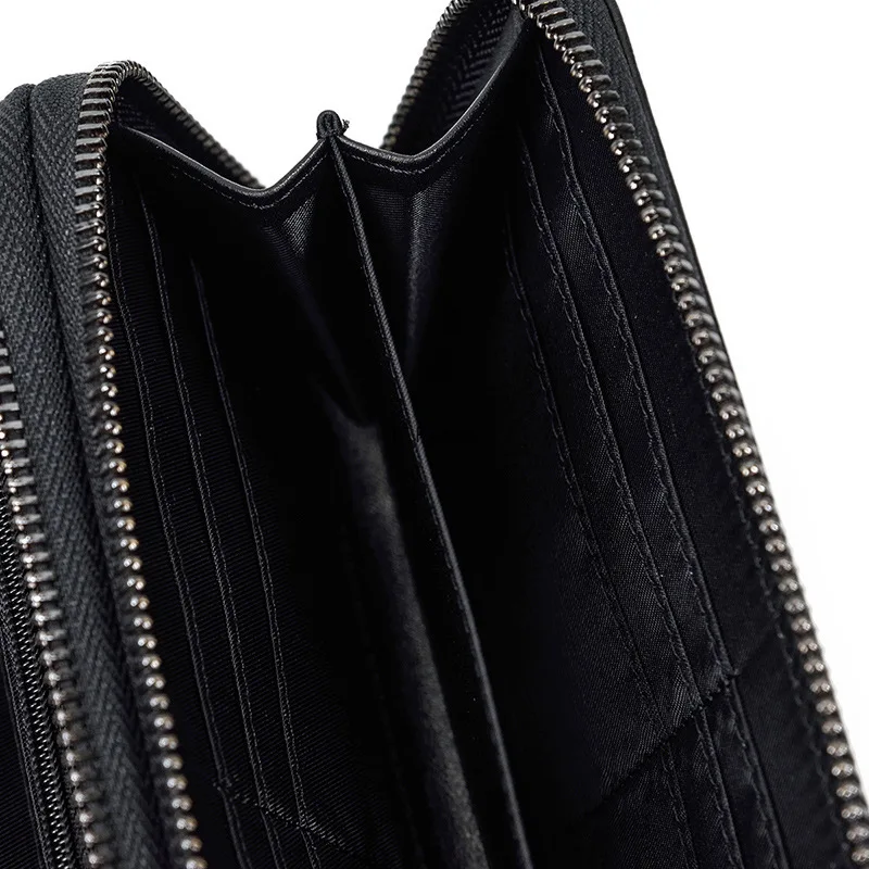 Premium Leather Long Wallet with Money Clip