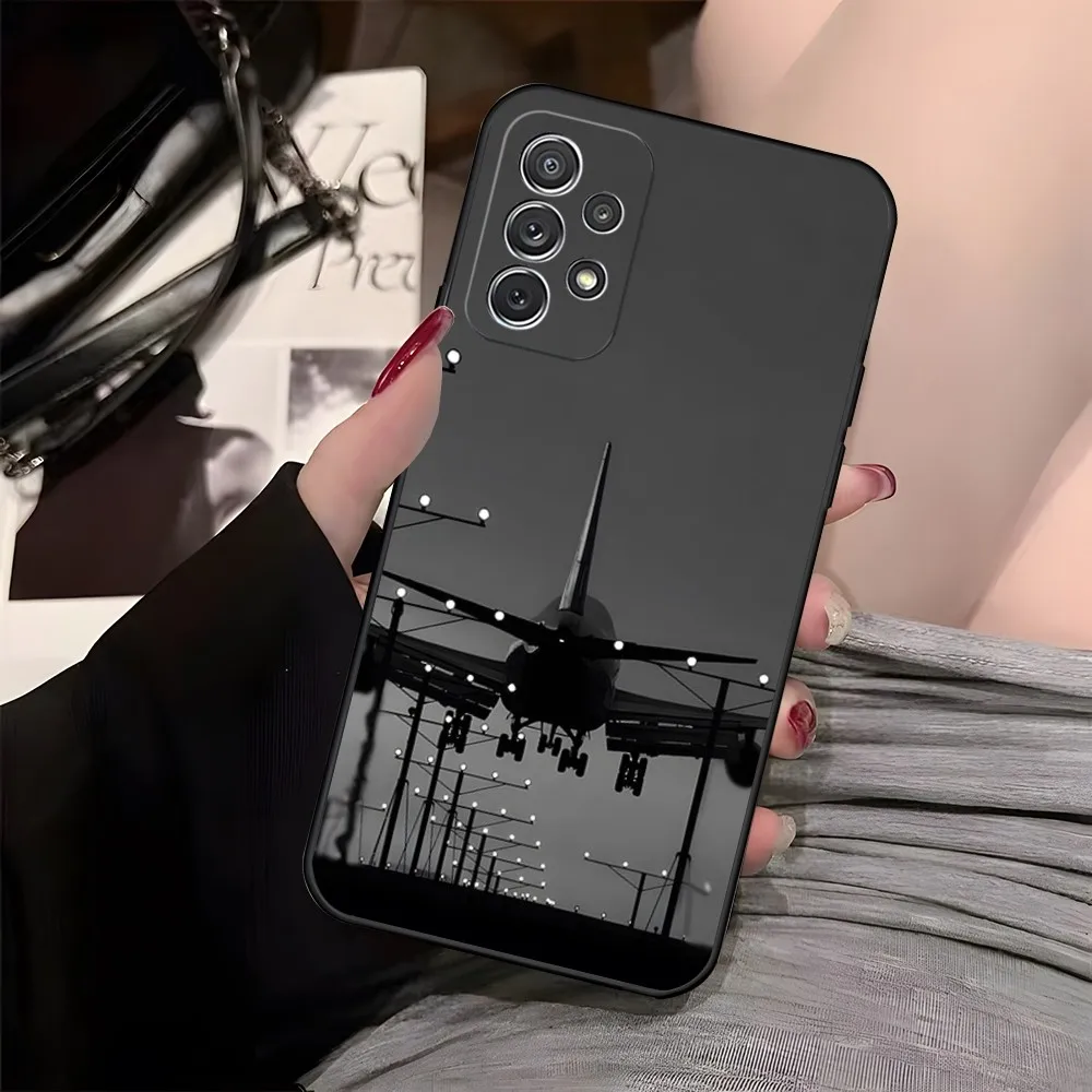 Fighter Propeller Plane Phone Case For Samsung S23 24 Ultra 22 30 21 S6 10 5G E 20 Peace Fe 7 8 9 Plus S Edge Pro Smartphone Cover