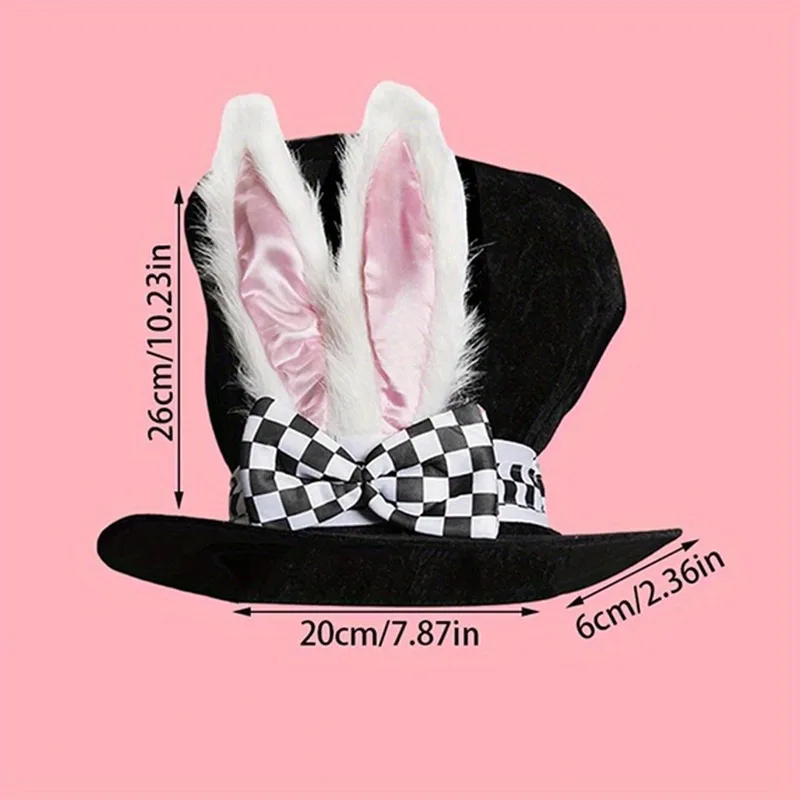 1pcs One Size Fits All Easter Hat Cosplay Holiday Party Decorative Rabbit Ear Velvet High Hat