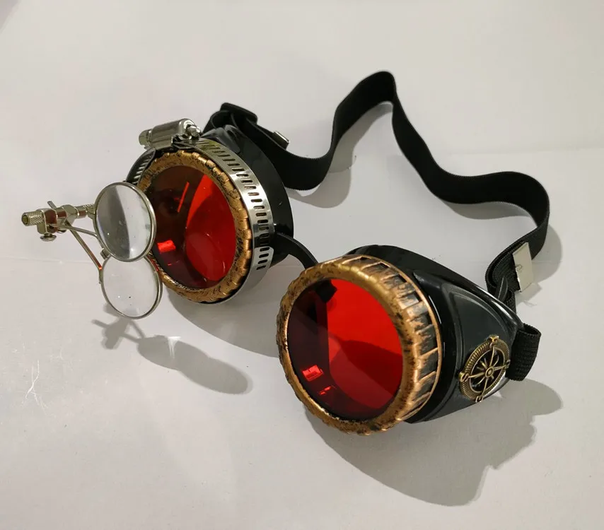 Steampunk Vintage Magnifying Glass Goggles