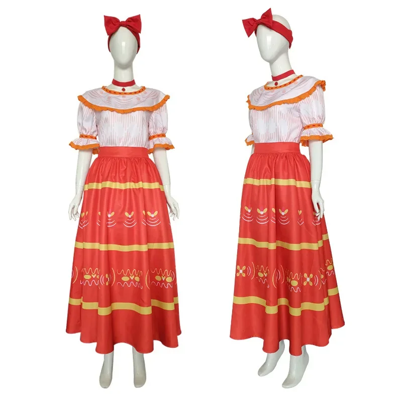 

Adult Dolores Costume Mirabel Isabela Princess Dress Halloween Party Lady Dress