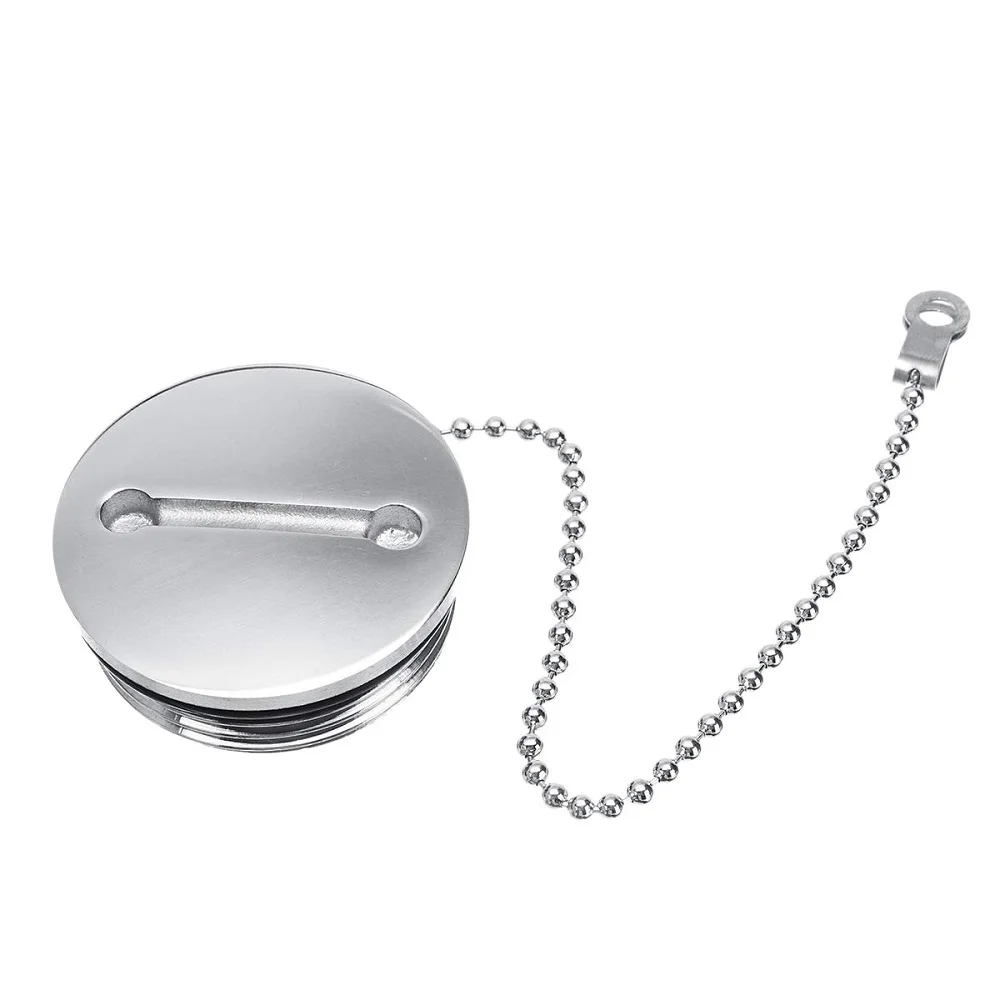 

Boat Deck Fill Filler Replacement Cap with Chain Stainless Steel Fuel Water Gas