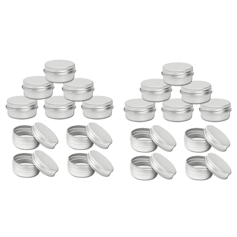 

HOT!PACK Of 50 - 15Ml Aluminium Tin Large Make Up Candle Pots Capacity Empty Big Cosmetic/Candle/Spice Pots/Sweet Tin Jar
