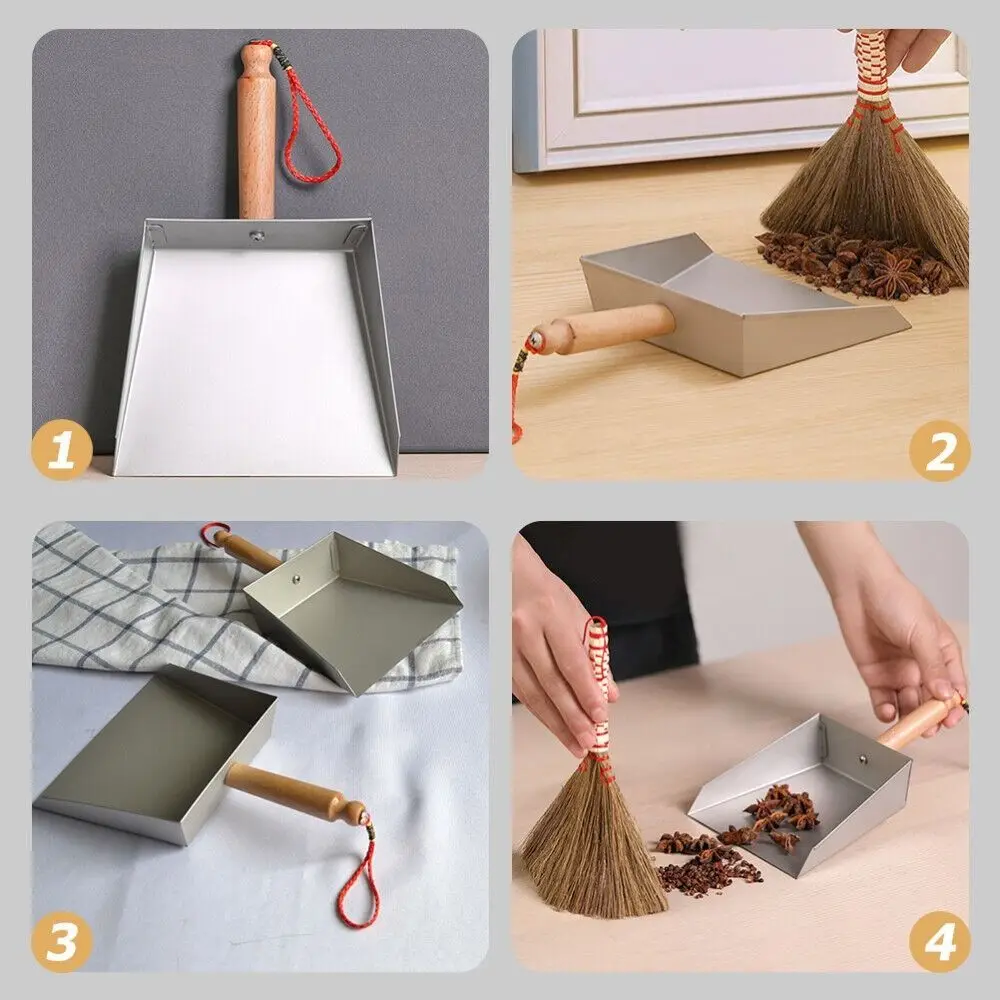 

Stainless Steel Dustpan New Desktop Cleaning Silver Household Dustpan Miniature Trowel Home