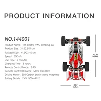 WLtoys 144001 Racing RC Car,1:14 Scale High Speed Remote Control Car, 60Km/h, Suitable for Outdoors and gift 6