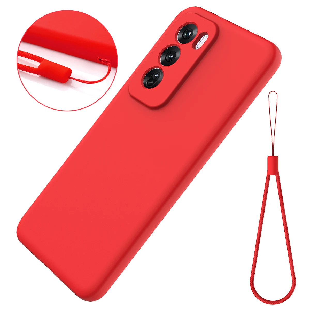 Liquid Silicone Protective Phone Case with Strap – Durable, Soft-Touch Cover for Enhanced Grip and Protection
