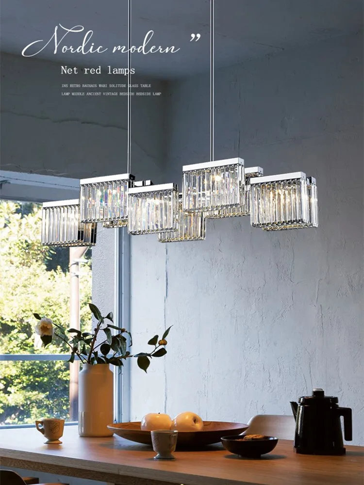 Hanging Lamps Dining Steel | Modern Chrome - Modern Crystal Lustre - Aliexpress