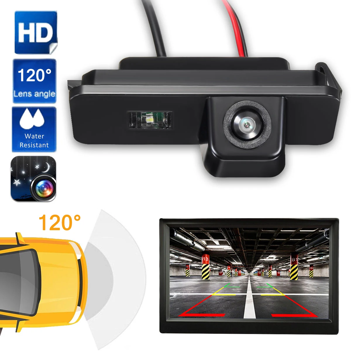 Universal-120-Degree-Car-Rear-View-Reverse-Camera-Beetle-Leon-Backup ...