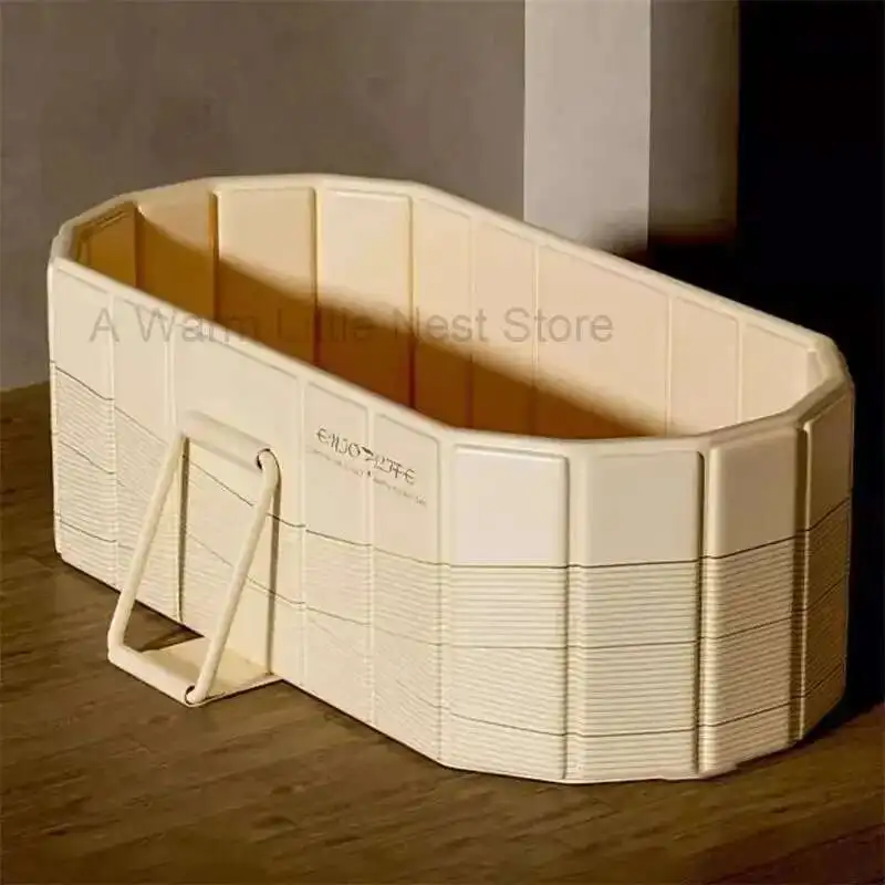 Modern Full Body Folding Bathtubs for Adults Large Plastic Bathtub Bath Bucket Bathroom Household Portable Spa Pedicure Tub