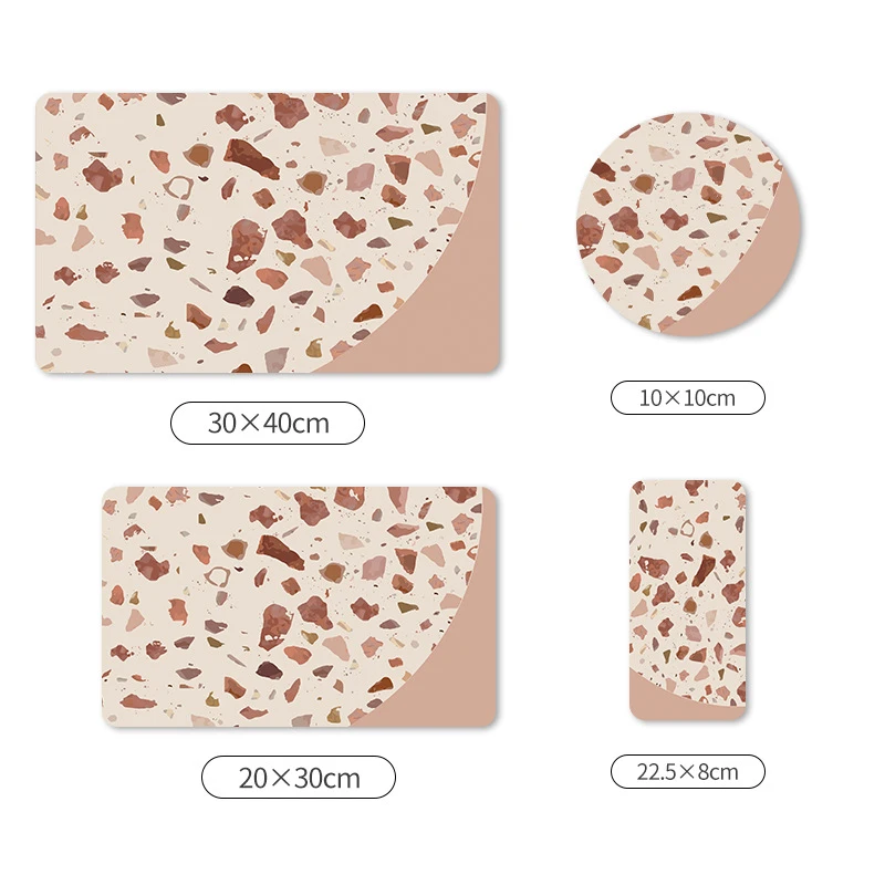 4pcs Coaster Kitchen Sink Bathroom Sink Water Absorption Pad Toothbrush