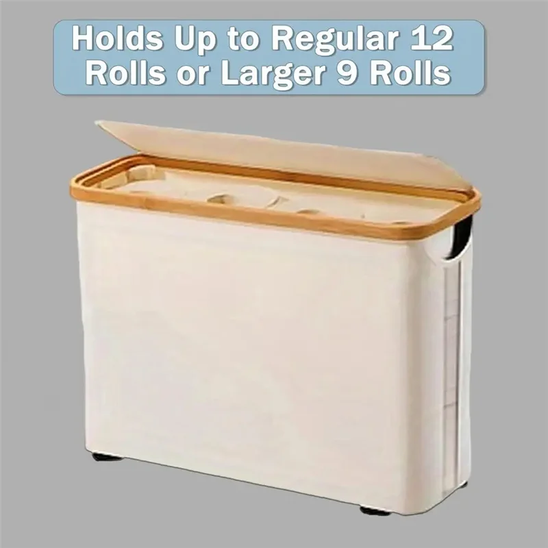Hot Selling-Toilet Paper Storage Basket With Lid Large Capacity Breathable Collapsibles Design Toilet Paper Holder Dispenser,Toi