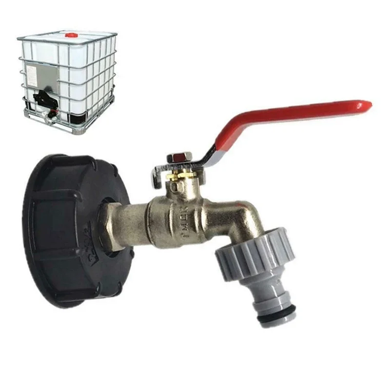 IBC Tote Tank Drain Adapter 1/2 Inch Garden Hose Faucet Water Tank Hose Connector