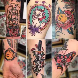 15pc Watercolor Cartoon Temporary Tattoo Sticker Men Women Waterproof Faux Tatouage Art Children Cute Flower Arm Fake Tattoo Set