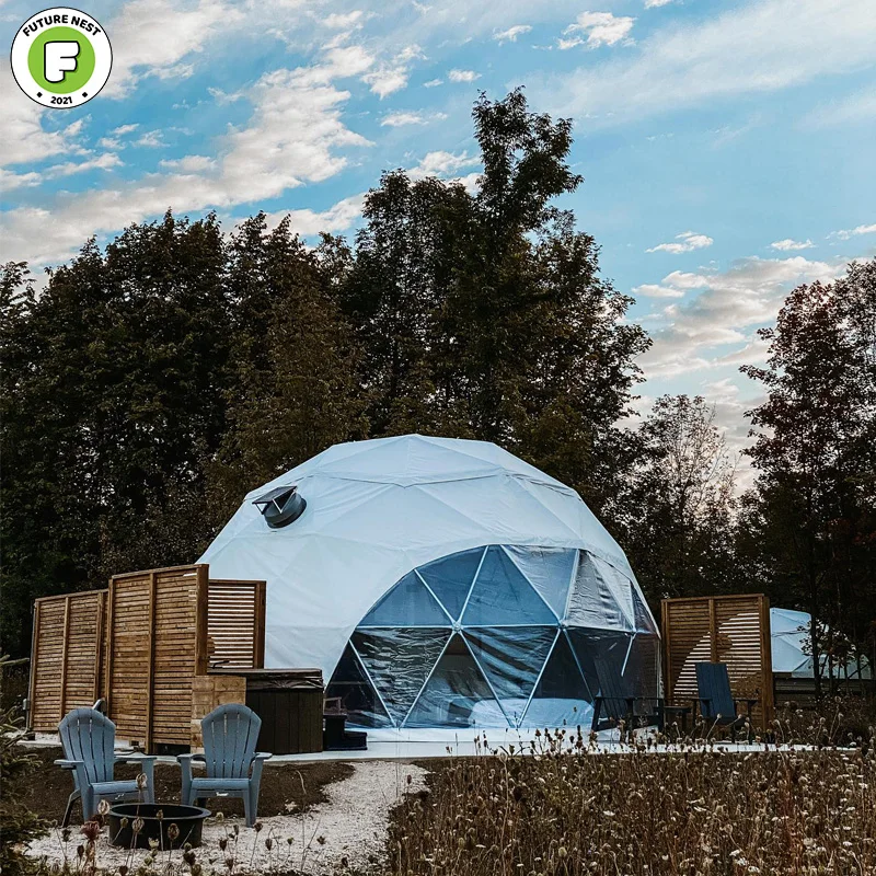 6m igloo geodesic garden spherical tent, luxury camping, outdoor house, camping tent, resort, hotel, forest dome tent supplier