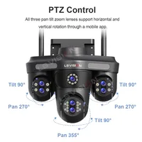LS VISION 10X Zoom optique 4 écrans WiFi caméra IP 35MP extérieur Wifi sécurité PTZ caméra suivi automatique caméras de Surveillance à domicile 6