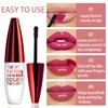 QICY Tattoo Lip Gloss Peel-Off Long-Lasting Moisturizing Liquid Lipstick with Waterproof Non-stick Cup Glossy Finish Nourishing 5