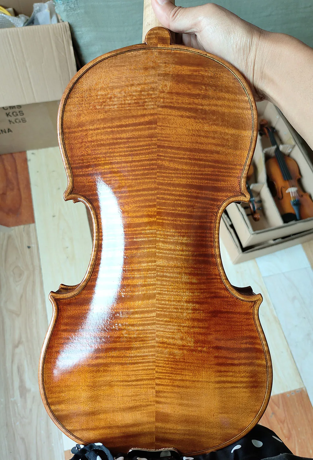 Antonio Stradivarius 1714 Soil Copy Professional Violin 4/4 Size #3742 Master European Spruce Handmade Oil Varnish